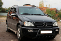 Mercedes ML W163 1997-2005 Frontbügel WT004 Schwarz (Edelstahl) Foto 1