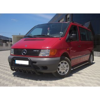 Frontschutzbügel WT003 Schwarz (Edelstahl) Mercedes Vito W638 1996-2003 Foto 3