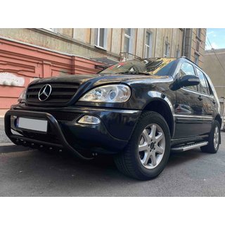 Frontschutzbügel WT003 Schwarz (Edelstahl) Mercedes ML W163 1997-2005 Foto 4
