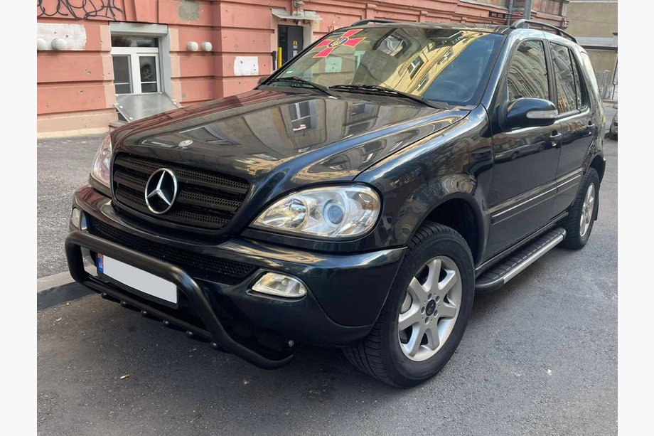 Mercedes ML W163 1997-2005 Frontschutzbügel WT003 Schwarz (Edelstahl) Image