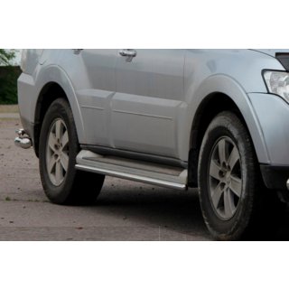 Seitliche Rohre (2 Stk., Edelstahl) Mitsubishi Pajero Wagon IV 2006-2021 Foto 4