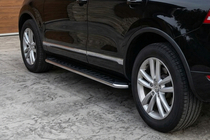 Porsche Cayenne 2003–2010 Trittbretter Maydos V1 (2 Stk., Aluminium & Edelstahl) Foto 1