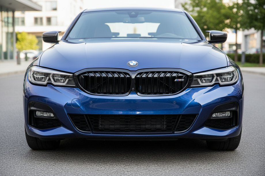 BMW 3 Series G20/G21 2018- M-Look V1 Nieren (2018-2022, Schwarz Glanz) Mit Kameravorbereitung Image