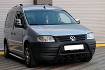 Volkswagen Caddy 2004-2010 Frontbügel WT003 Schwarz Edelstahl Foto 2