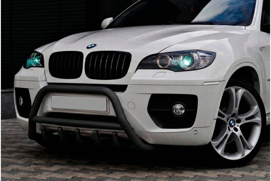 BMW X6 E71 2008–2014 Frontbügel WT003 Schwarz Edelstahl Image