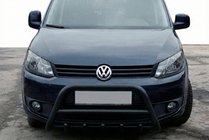 Volkswagen Caddy 2010-2015 Frontbügel WT003 Schwarz Edelstahl Foto 2