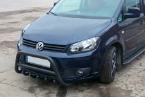 Volkswagen Caddy 2010-2015 Frontbügel WT003 Schwarz Edelstahl Foto 1