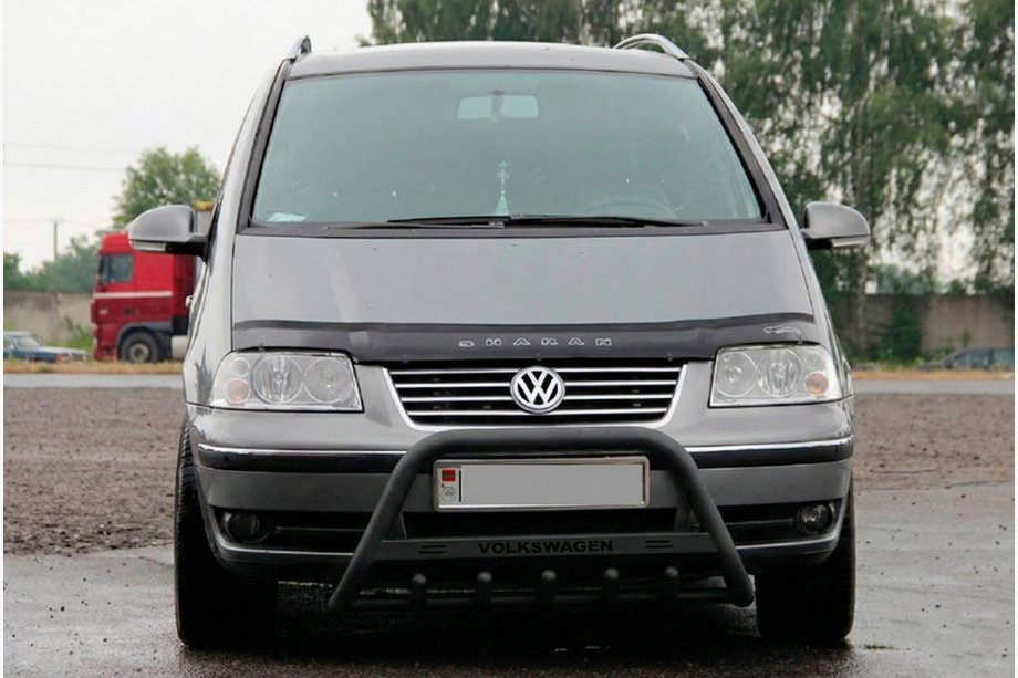 Volkswagen Sharan 2010-2023 Frontbügel WT004 Schwarz (Edelstahl) Image
