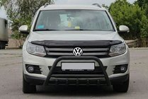 Volkswagen Tiguan 2007-2016 Frontbügel WT003 Schwarz Edelstahl Foto 4