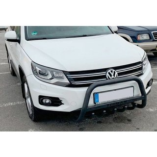 Frontbügel WT004 Schwarz (Edelstahl) Volkswagen Tiguan 2007-2016 Foto 1