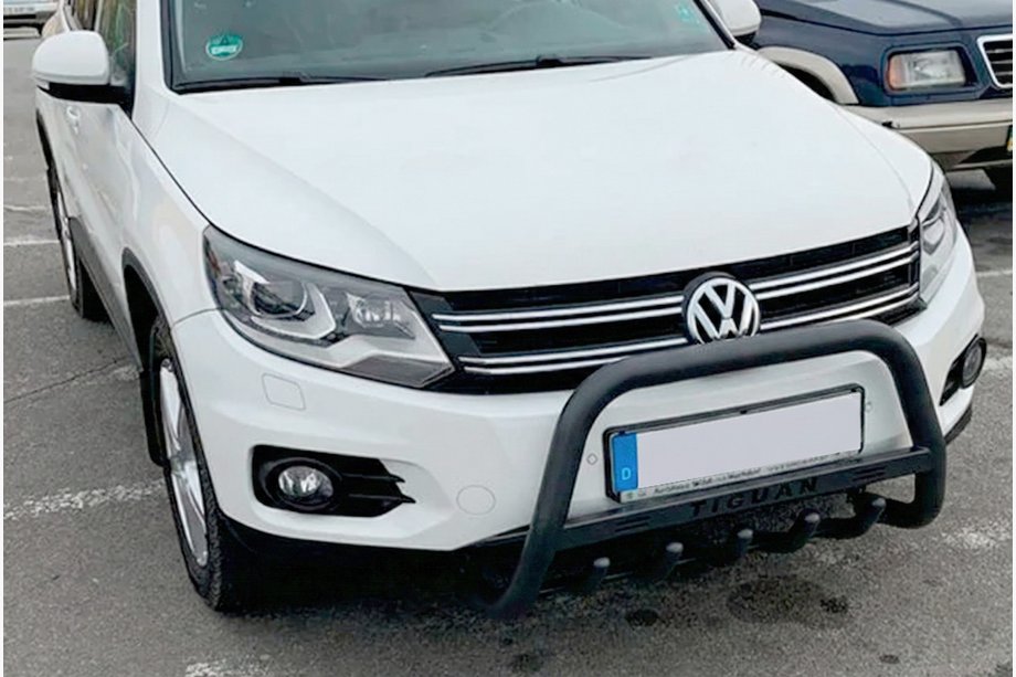 Volkswagen Tiguan 2007-2016 Frontbügel WT004 Schwarz (Edelstahl) Image