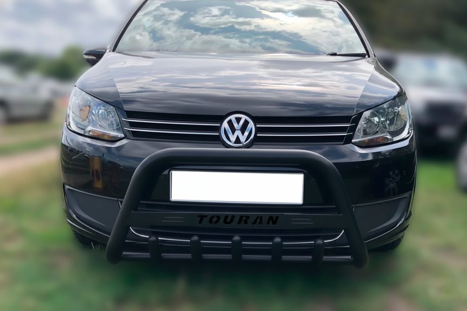 Volkswagen Touran 2003-2010 Frontbügel WT004 Schwarz (Edelstahl) Image