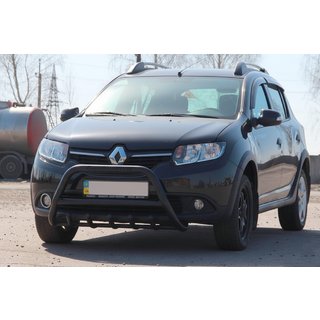 Frontbügel WT003 Schwarz Edelstahl Renault Sandero 2013-2022 Foto 1