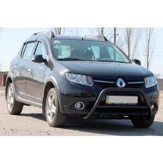 Frontbügel WT003 Schwarz Edelstahl Renault Sandero 2013-2022 Foto 3