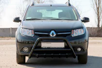 Dacia Sandero 2013-2020 Frontbügel WT003 Schwarz Edelstahl Foto 2