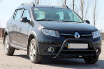 Dacia Sandero 2013-2020 Frontbügel WT003 Schwarz Edelstahl Foto 3