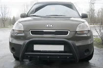 Kia Soul I 2008-2013 Frontbügel WT003 Schwarz Edelstahl Foto 1