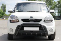 Kia Soul I 2008-2013 Frontbügel WT004 Schwarz (Edelstahl) Foto 1