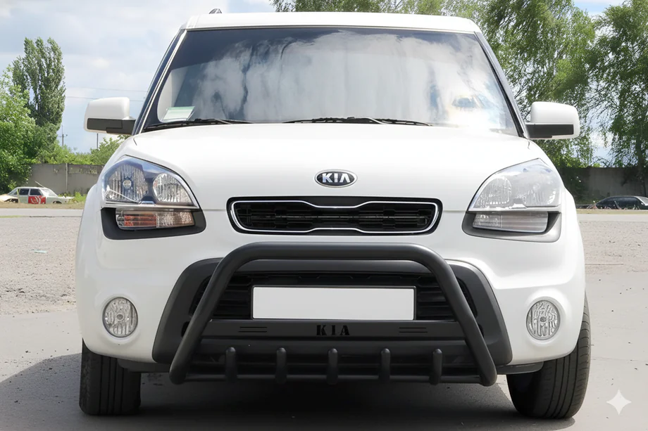 Kia Soul I 2008-2013 Frontbügel WT004 Schwarz (Edelstahl) Image