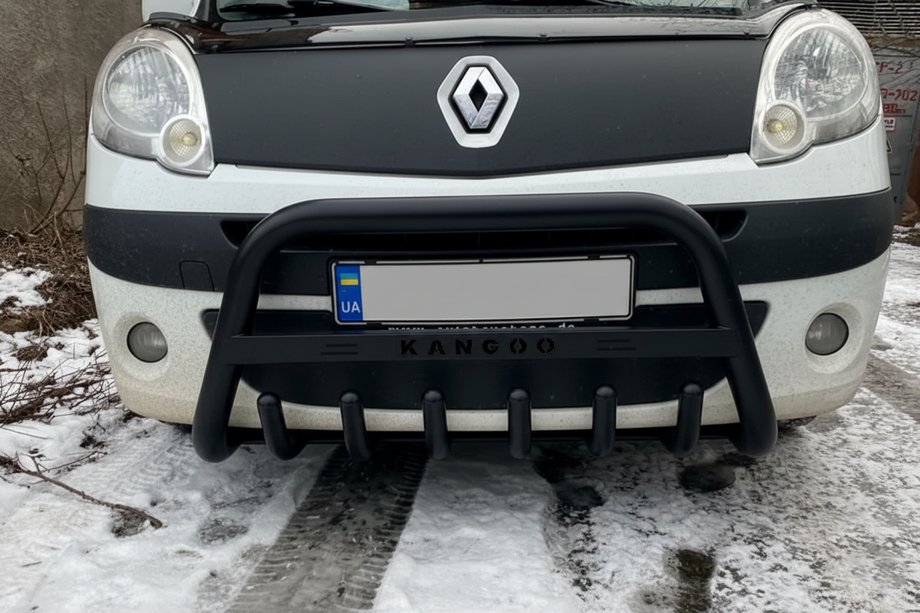Renault Kangoo 2008–2020 Frontbügel WT004 Schwarz (Edelstahl) Image