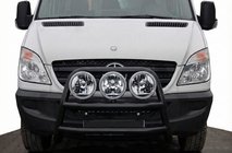 Mercedes Sprinter W906 2006–2018 Hoher Frontbügel WT018 Schwarz (Edelstahl) Foto 1