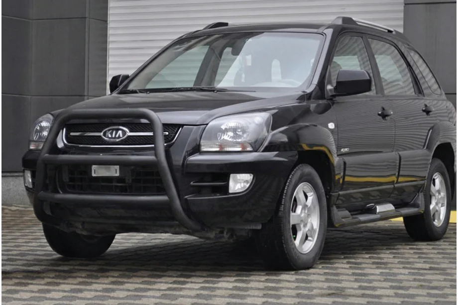 Kia Sportage 2004-2010 Frontbügel WT018 Schwarz (Edelstahl) Image