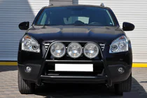 Nissan Qashqai 2007-2010 Frontbügel WT018 Schwarz (Edelstahl) Foto 1