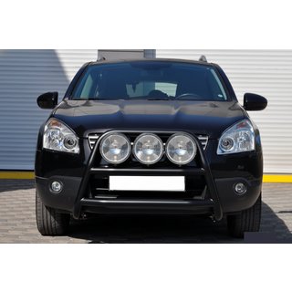 Frontbügel WT018 Schwarz (Edelstahl) Nissan Qashqai 2007-2010 Foto 1