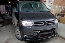 Volkswagen T5 2010-2015 Frontbügel WT006ST Schwarz (Edelstahl) Foto 1