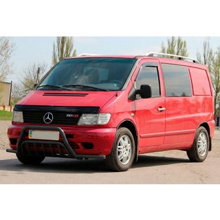 Frontbügel mit Hörnern WT002 Plus Schwarz (Edelstahl) Mercedes Vito W638 1996-2003 Foto 3