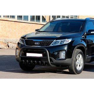 Frontbügel WT021 Schwarz (Edelstahl) Kia Sorento II XM 2009-2014 Foto 1
