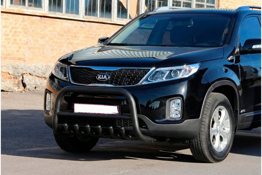 Kia Sorento II XM 2009-2014 Frontbügel WT021 Schwarz (Edelstahl) Image