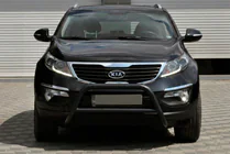 Kia Sportage 2010-2015 Frontbügel WT006 Schwarz (Edelstahl) Foto 2