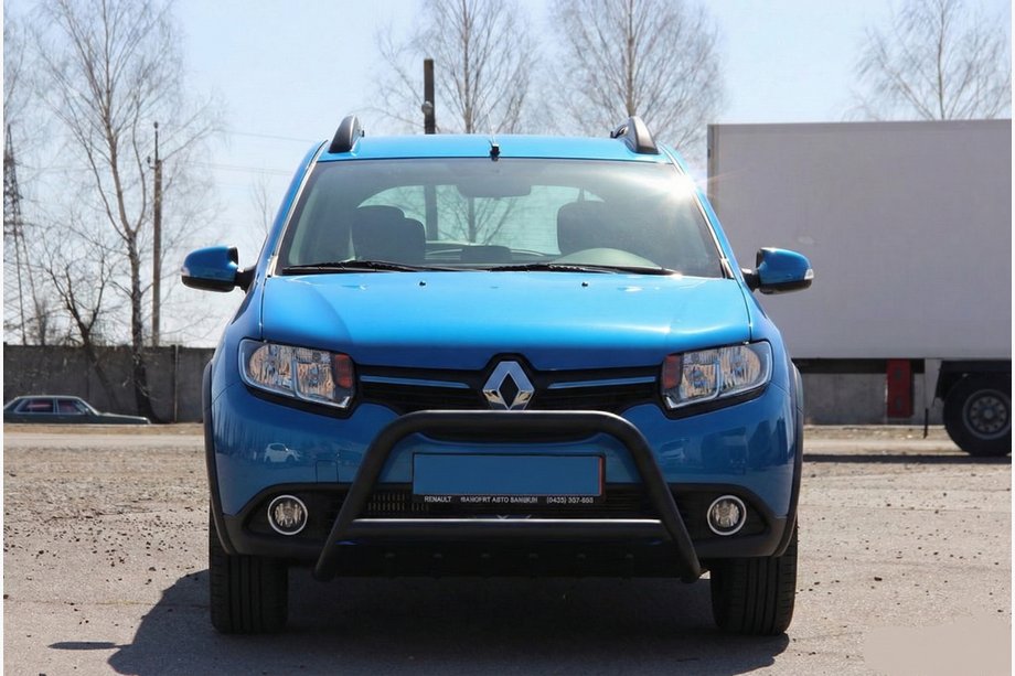 Dacia Sandero 2013-2020 Frontbügel WT006 Schwarz (Edelstahl) Image