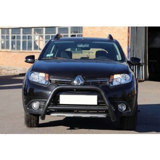 Frontbügel WT006 Schwarz (Edelstahl) Renault Sandero 2013-2022 Foto 2