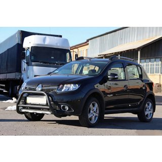Frontbügel WT006 Schwarz (Edelstahl) Renault Sandero 2013-2022 Foto 3