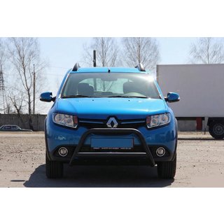 Frontbügel WT006 Schwarz (Edelstahl) Renault Sandero 2013-2022 Foto 1