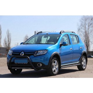 Frontbügel WT006 Schwarz (Edelstahl) Renault Sandero 2013-2022 Foto 4