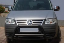 Volkswagen Caddy 2004-2010 Frontbügel WT005 Schwarz (Edelstahl) Foto 1