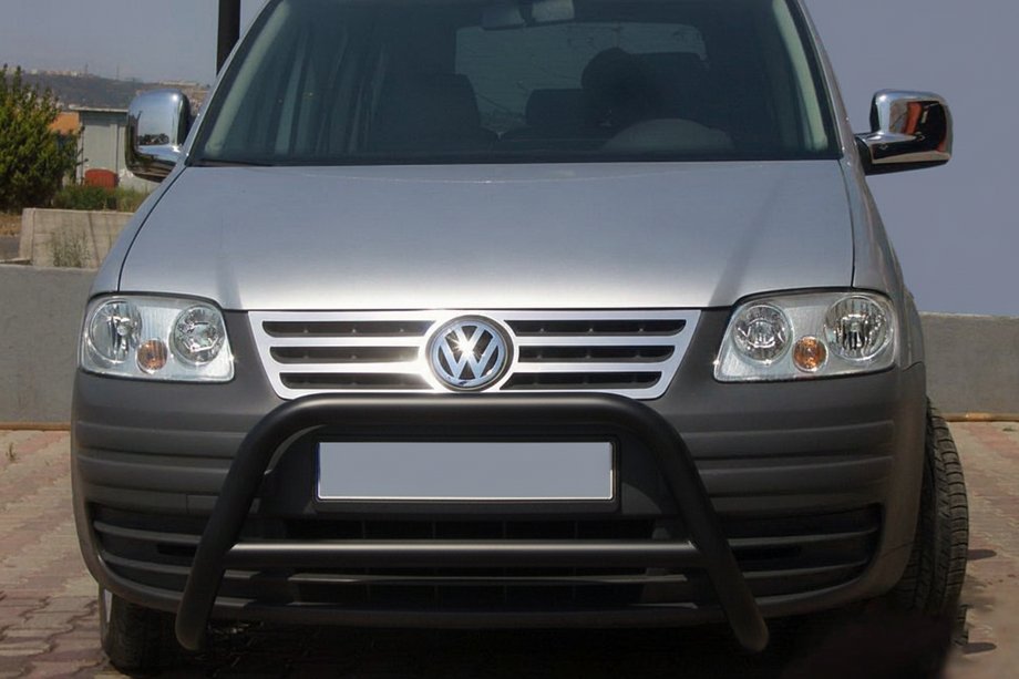 Volkswagen Caddy 2004-2010 Frontbügel WT005 Schwarz (Edelstahl) Image