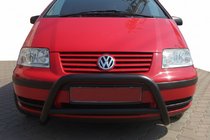 Volkswagen Sharan 1995-2010 Frontbügel WT005 Schwarz (Edelstahl) Foto 3
