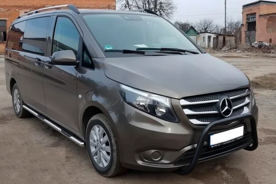 Mercedes Vito/V-class W447 2014- Frontbügel WT006 Schwarz (Edelstahl) Image