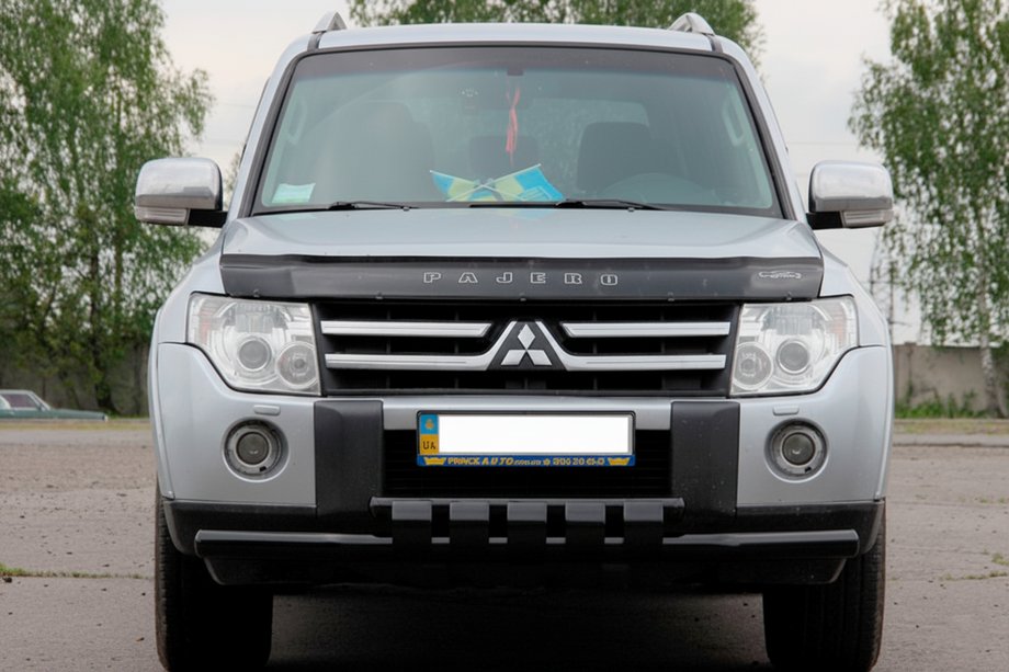 Mitsubishi Pajero Wagon IV 2006-2021 Frontschutzbügel ST015-13 Schwarz (Edelstahl) Foto 2