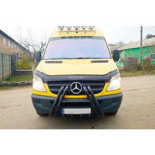Frontbügel F1-01 Schwarz (2013-2018, Edelstahl) Mercedes Sprinter W906 2006–2018 Foto 4