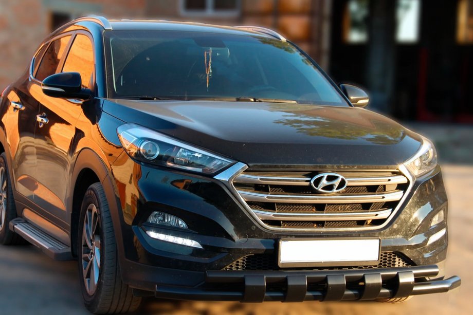 Hyundai Tucson TL 2016-2021 Frontschutzbügel Shark Black (Edelstahl) Image