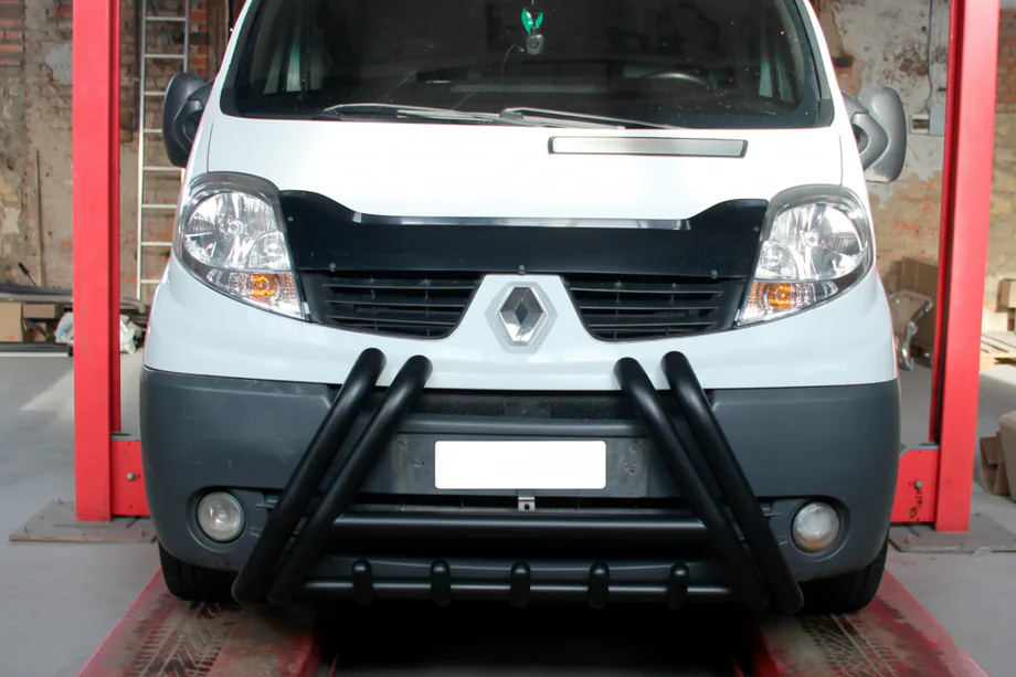 Renault Trafic 2001–2015 Frontbügel F1-01 Schwarz (Edelstahl) Image
