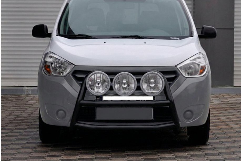 Dacia Dokker 2013-2022 Frontbügel WT022 Schwarz (Edelstahl) Image