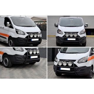 Frontbügel WT022 Schwarz (Edelstahl) Ford Custom 2013-2022 Foto 4