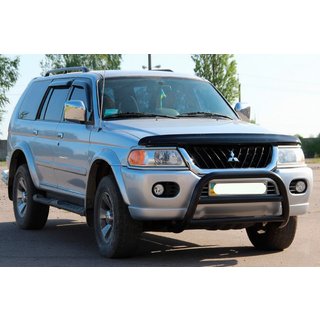 Frontbügel WT022 Schwarz (Edelstahl) Mitsubishi Pajero Sport 1996-2007 Foto 2
