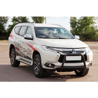 Frontbügel WT022 Schwarz (Edelstahl) Mitsubishi Pajero Sport 2015- Foto 2